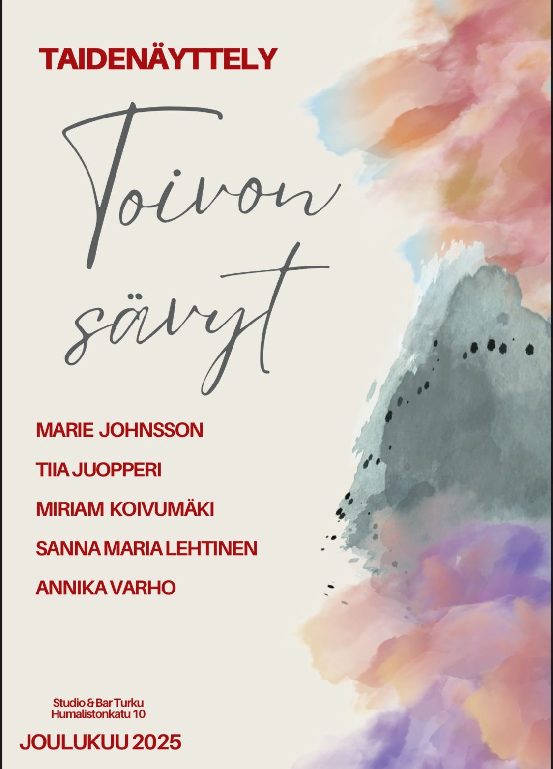 Taidenäyttely: Toivon sävyt